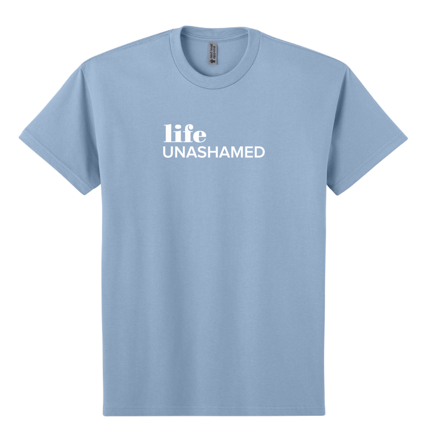 Live Boldly Tee - Stone Washed Blue