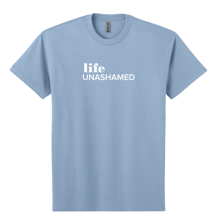 Live Boldly Tee - Stone Washed Blue